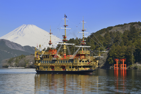 Voyagez sur le lac Ashi à bord d&#039;un bateau pirate et explorez ses rives par la suite image