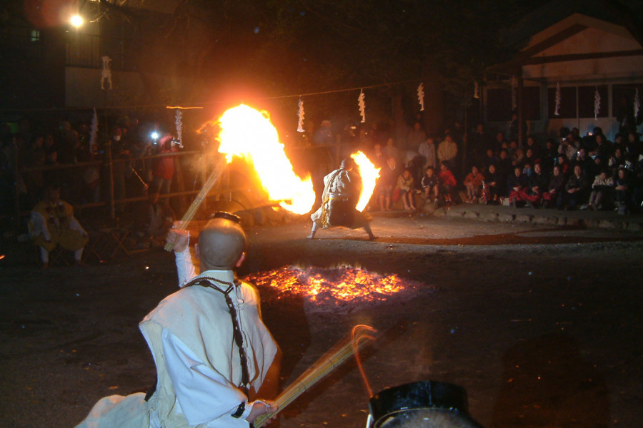 아키하산에서 열리는 동계 화재 예방 축제