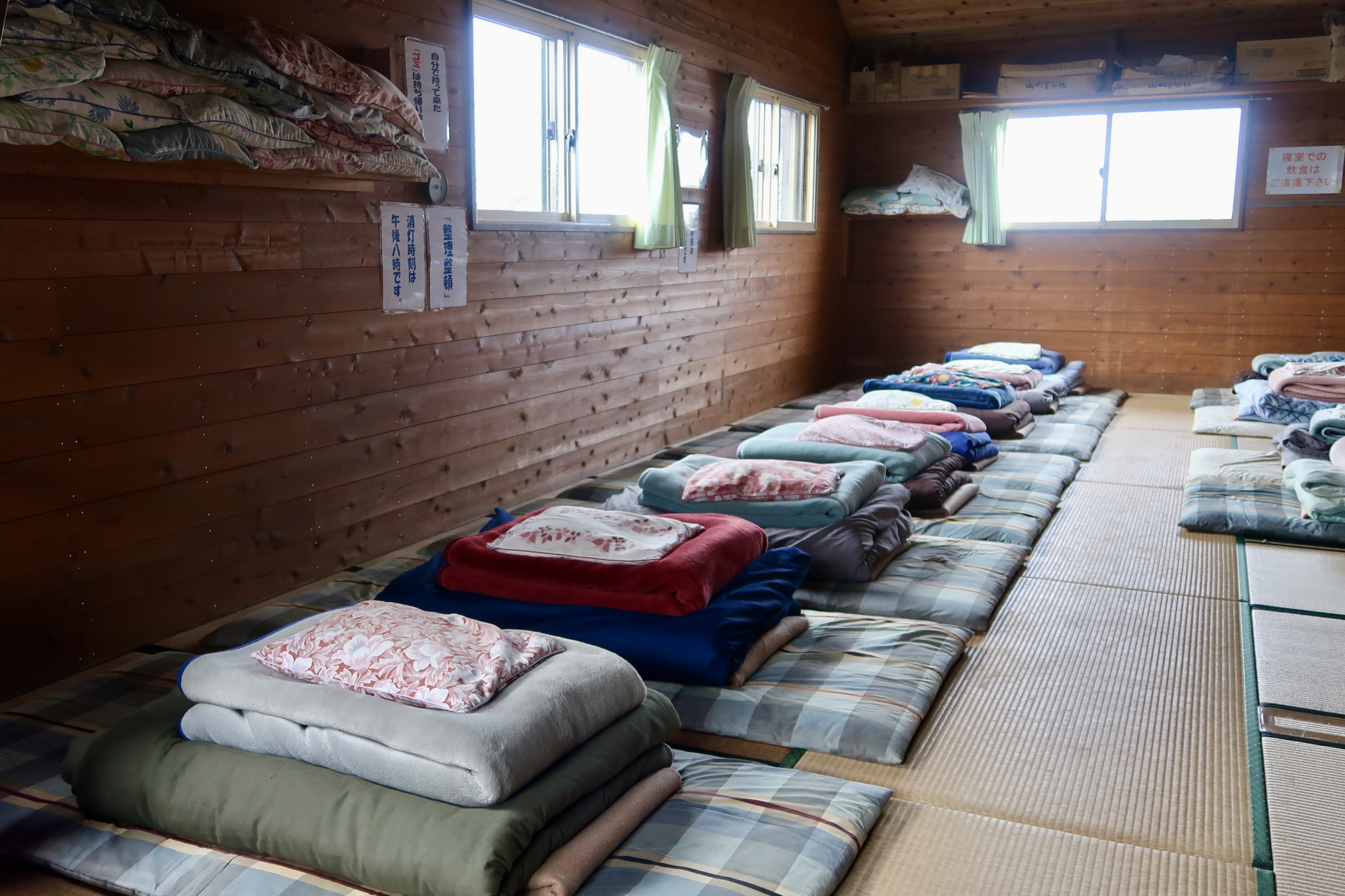 Futon sleeping area