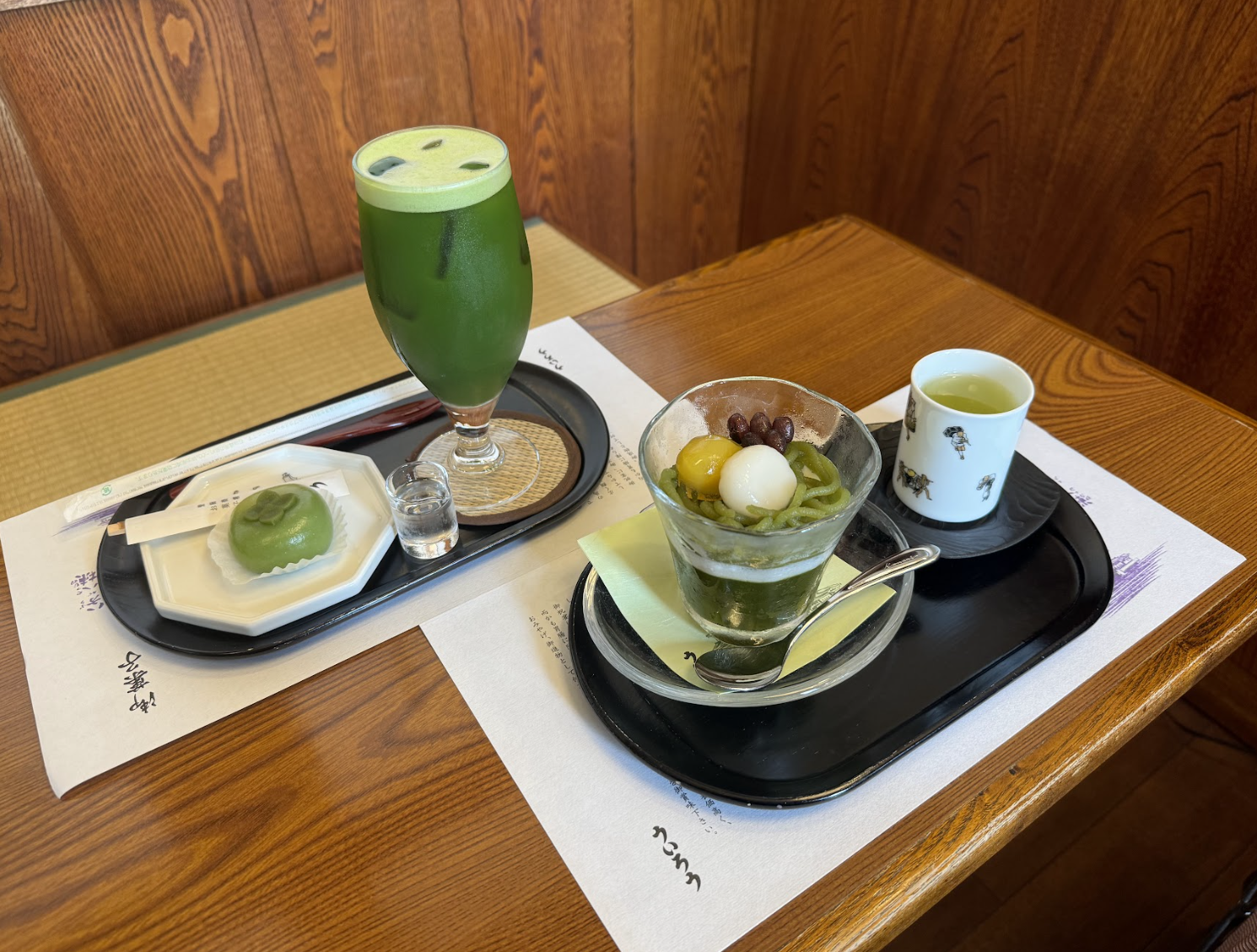 Matcha dessert sets