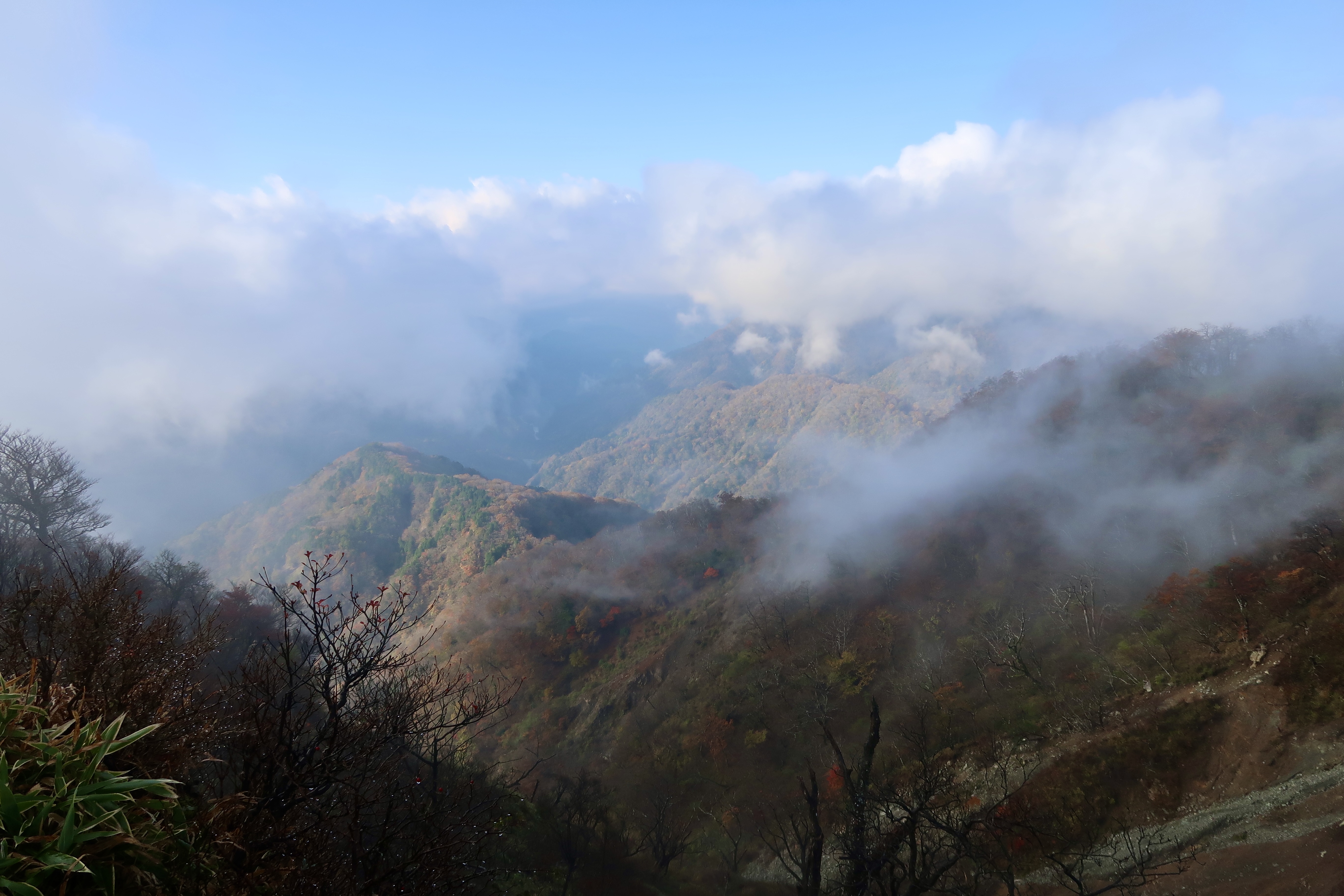 Clouds over the mountains