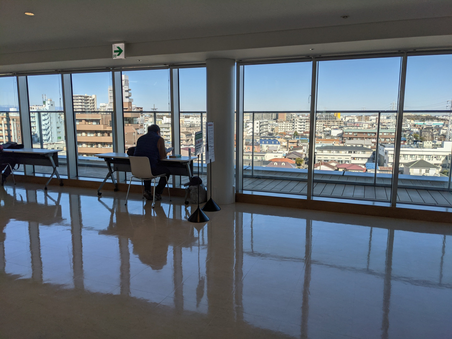 Vistas de la ciudad desde el último piso