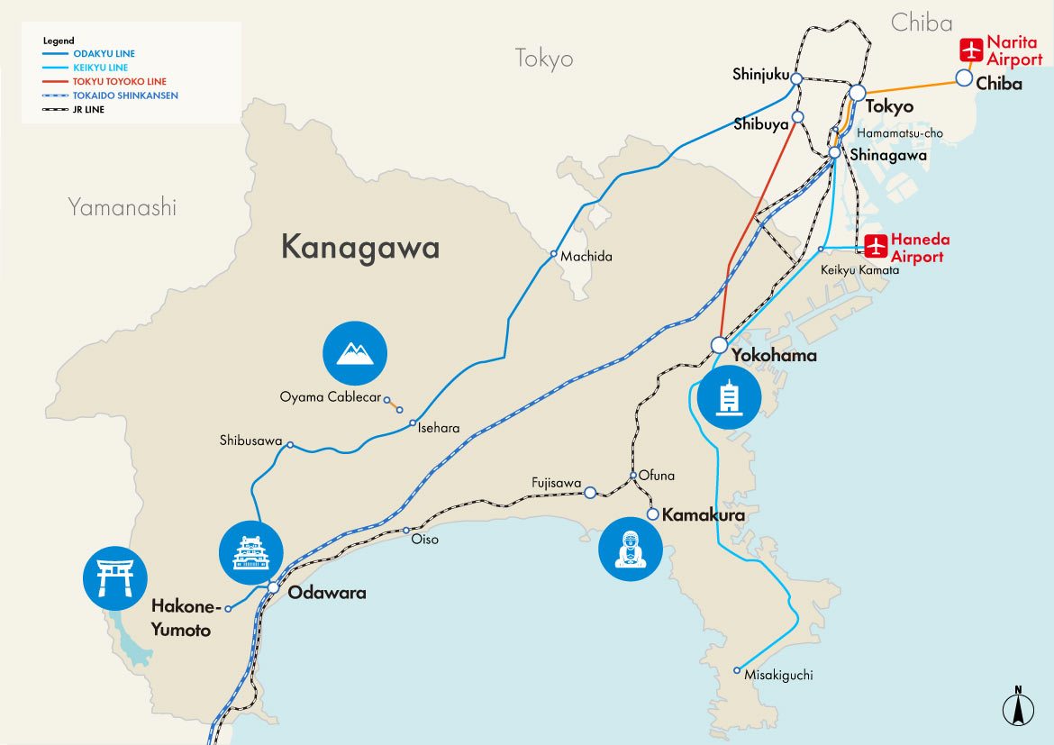 Kanagawa Access map