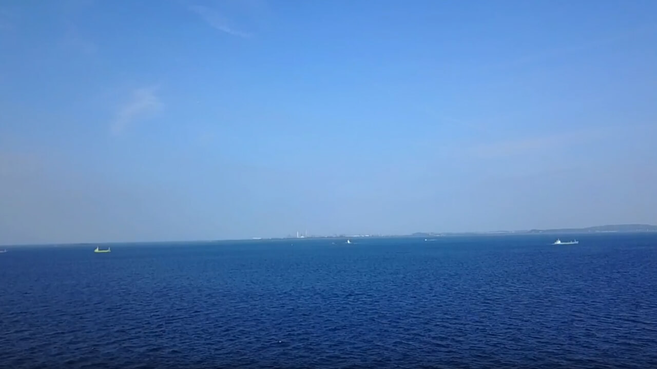 Vue sur la mer depuis la péninsule de Miura