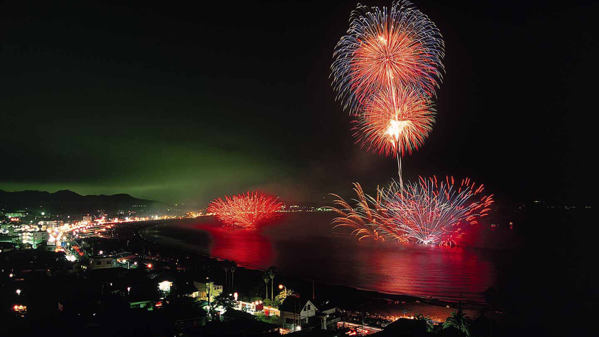 Miura Küste Noryo Matsuri Feuerwerk Festival
