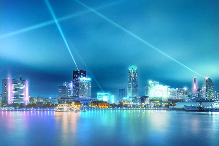 Yokohama's lights that appear at night〈Yorunoyo 2024〉