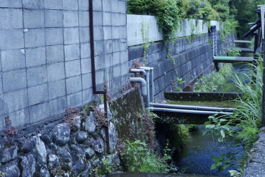 Restes de la structure totale du château d'Odawara (grande enceinte extérieure)