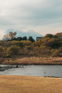 Parque Kawatonofureai (Punto de la buena suerte para la felicidad: el Monte Fuji al revés)